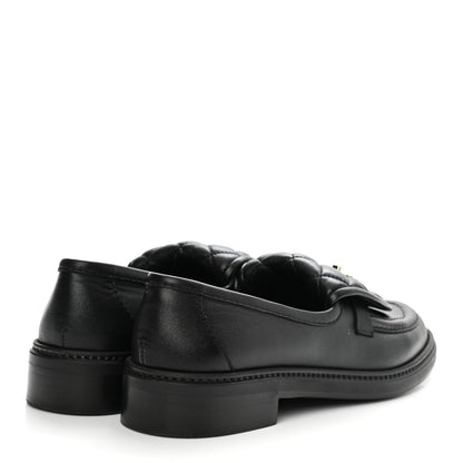 Chanel Lambskin Quilted CC Turnlock Loafers 38 Black 4 of 9
