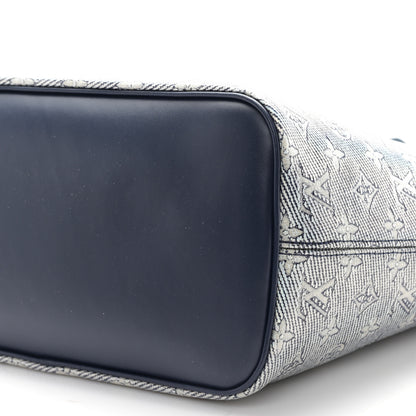 Louis Vuitton Monoglam Neverfull MM Blue 10 of 10
