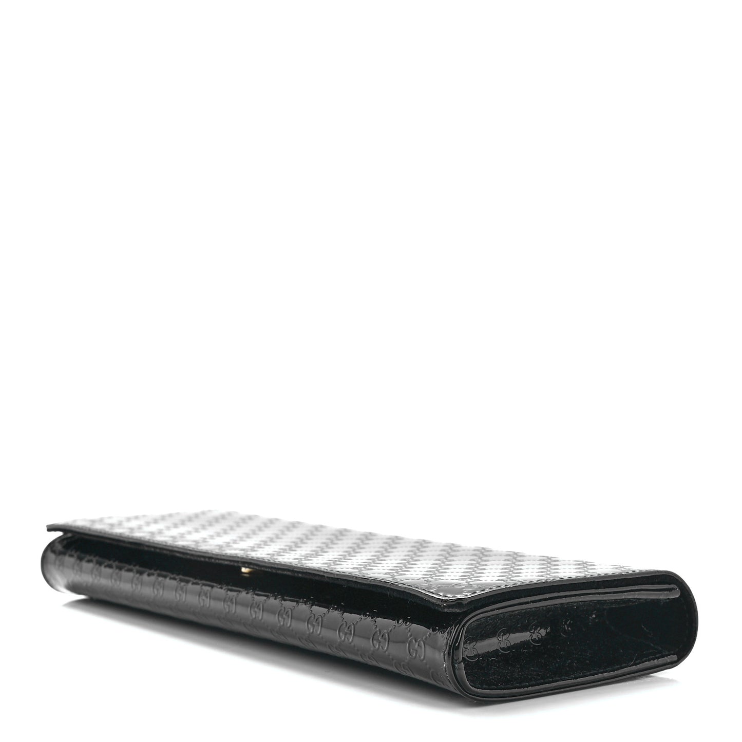 Patent Microguccissima Small Broadway Clutch Black