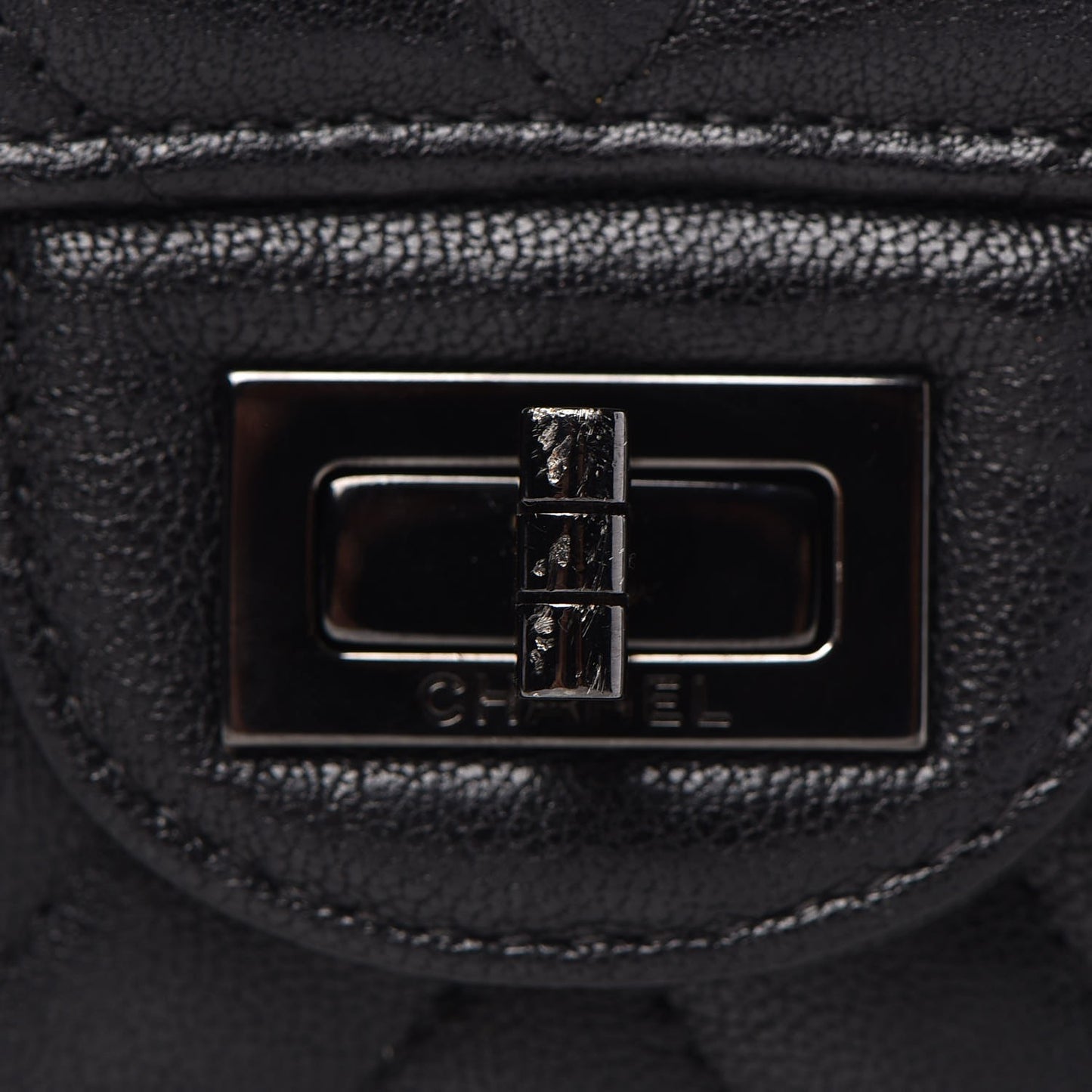 Sheepskin Chevron Quilted 2.55 Reissue 226 Flap So Black