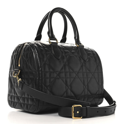 Christian Dior Calfskin Macrocannage Groove 25 Bag Black 3 of 9