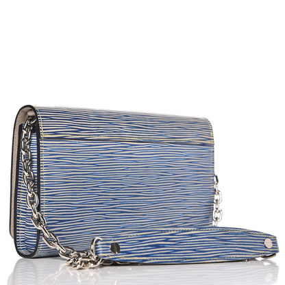 Louis Vuitton Epi Twist Chain Wallet Denim Light 3 of 6