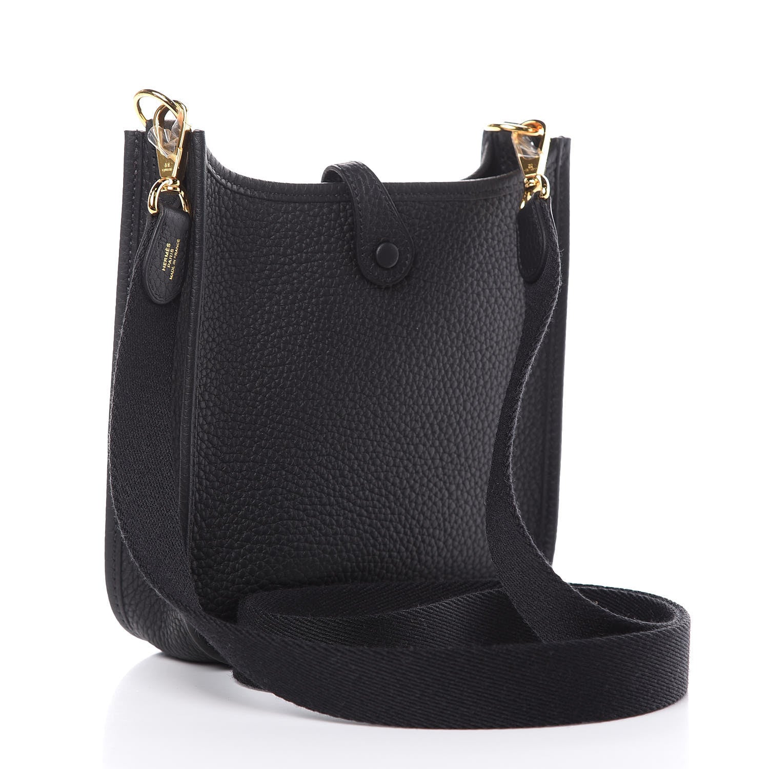 Hermes Taurillon Clemence Evelyne TPM Black 3 of 11