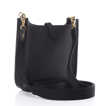 Hermes Taurillon Clemence Evelyne TPM Black 3 of 11