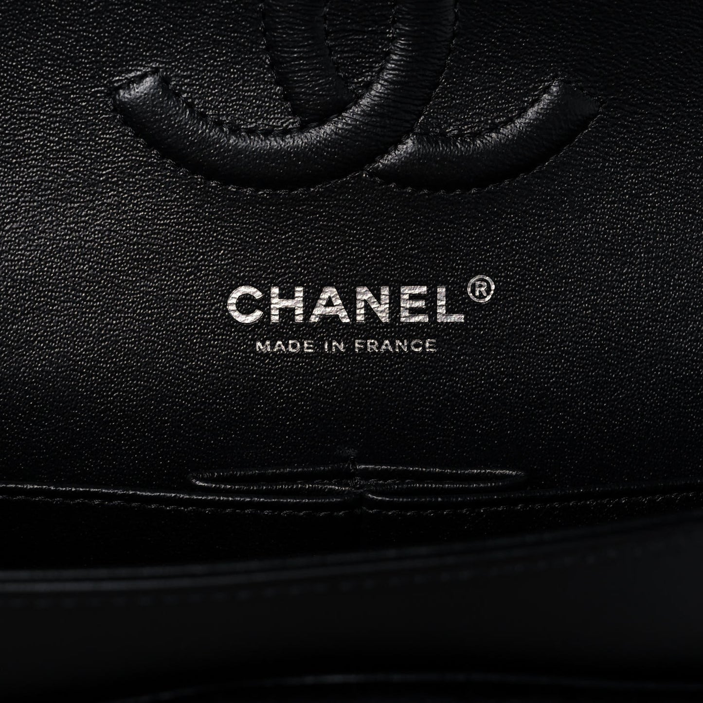 Velvet Crystal Medium Double Flap Black