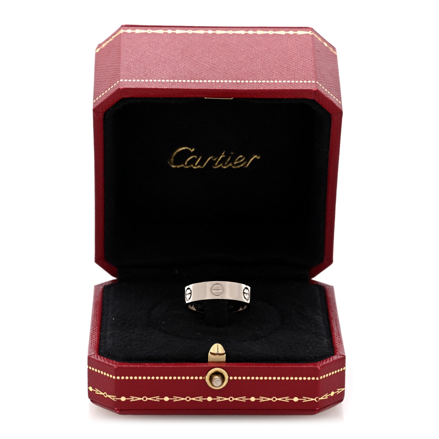Cartier 18K White Gold 5.5mm LOVE Ring 55 7.25 5 of 5