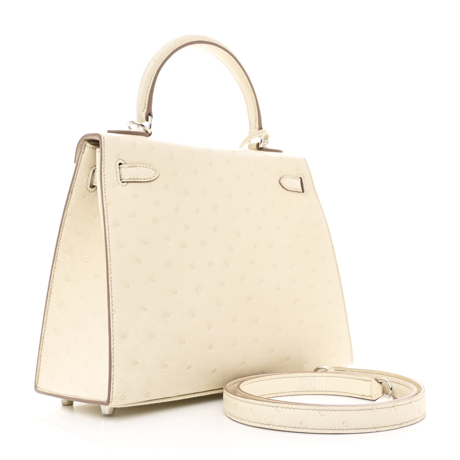 Hermes Ostrich Kelly Sellier 25 Beton 5 of 21