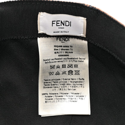 Fendi Canvas FF Reloaded Baseball Hat Tobacco Red 8 of 8
