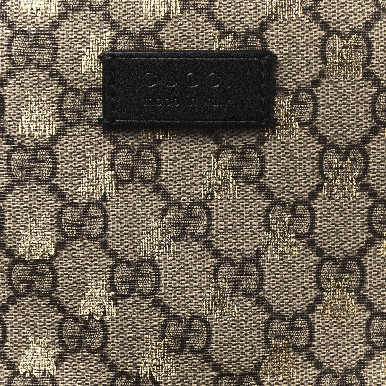 Gucci GG Supreme Monogram Bees Print Small Day Backpack Beige Oro Black 8 of 12