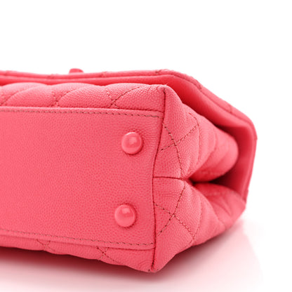 Chanel Caviar Quilted Incognito Extra Mini Coco Handle Flap Pink 10 of 10