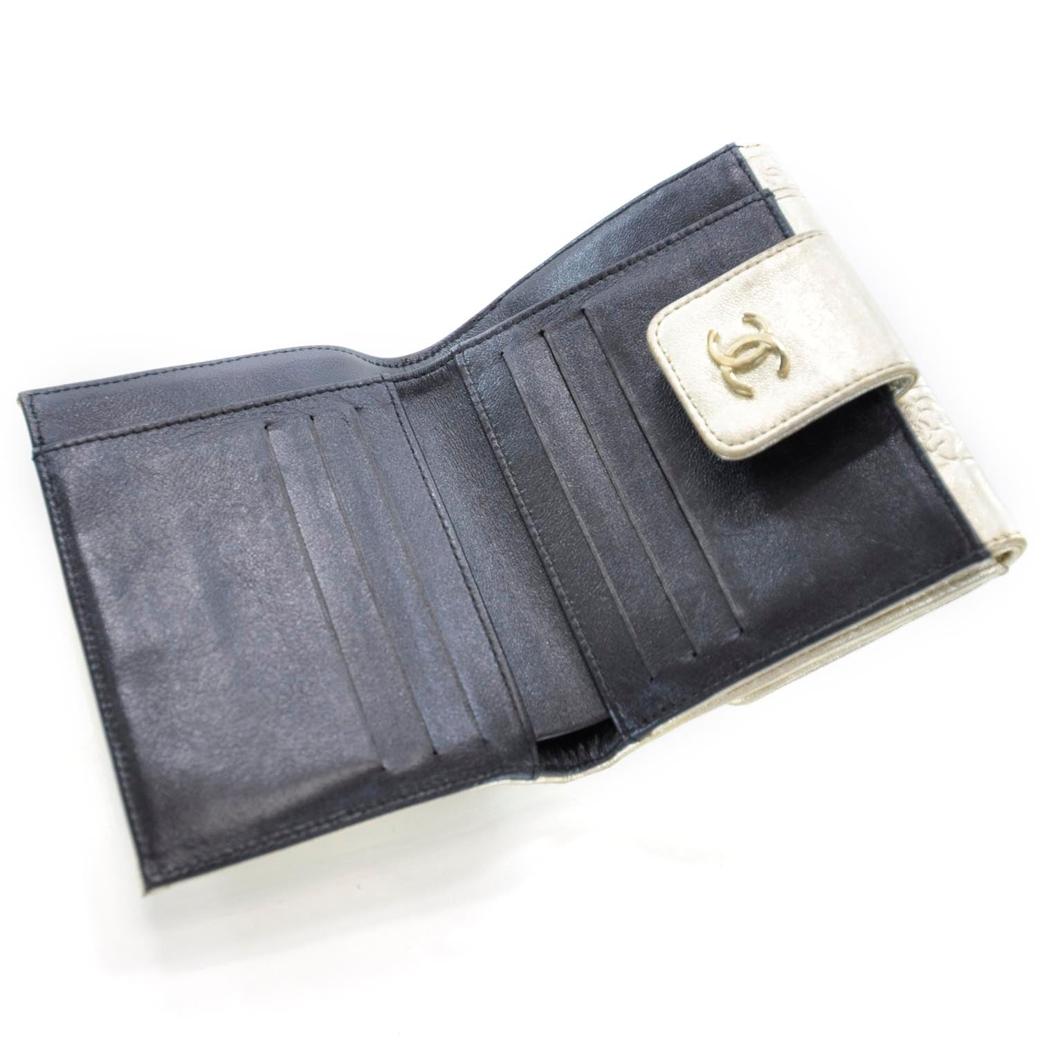 Chanel Lambskin Precious Symbols Compact Wallet Gold 6 of 7