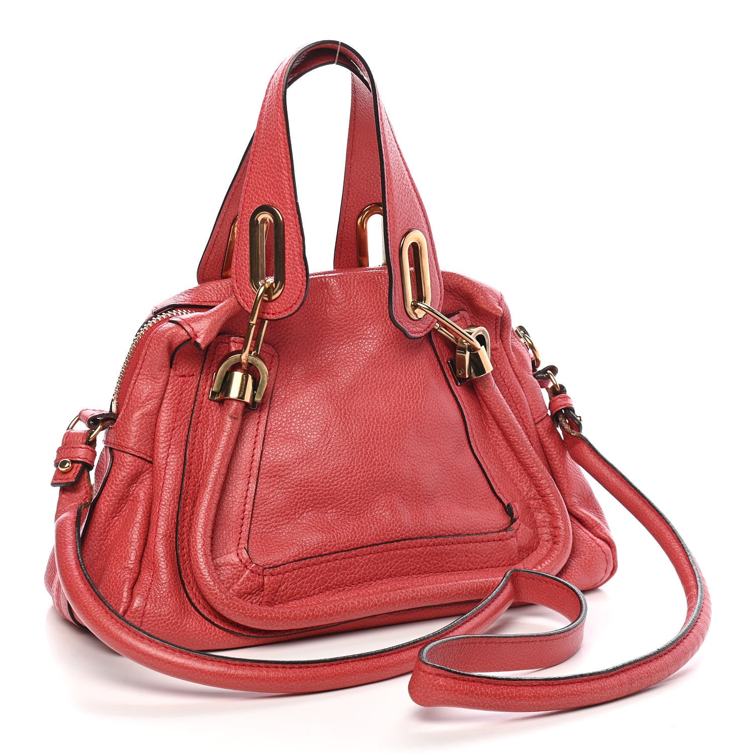 Chloe Calfskin Small Paraty Scarlet Red 3 of 10