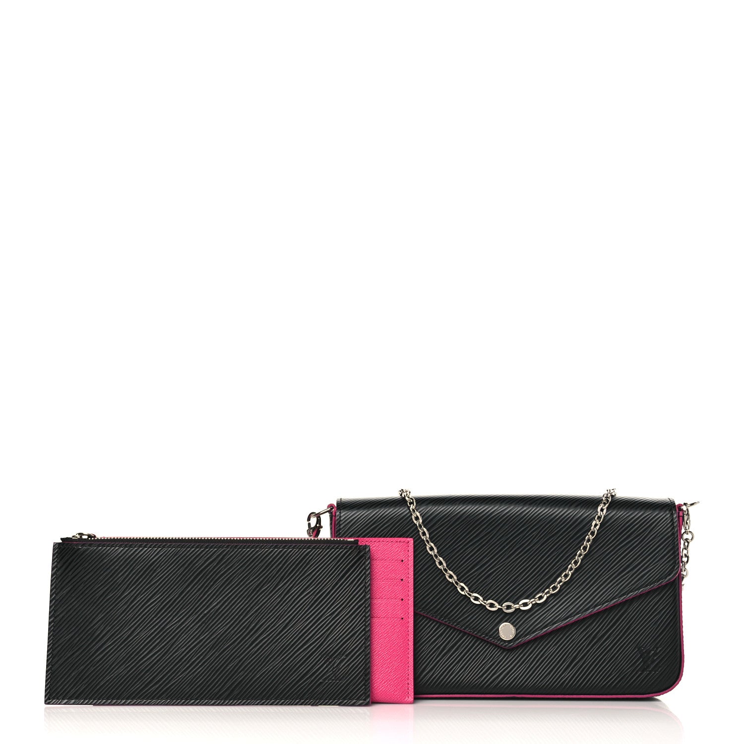 Louis Vuitton Epi Pochette Felicie Black Hot Pink 1 of 10