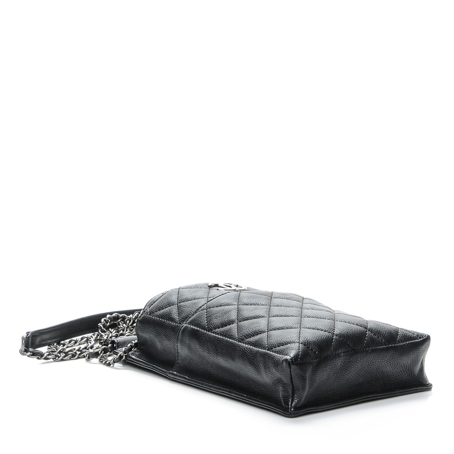 Calfskin Quilted CC Waiter Clutch Clutch With Chain Black