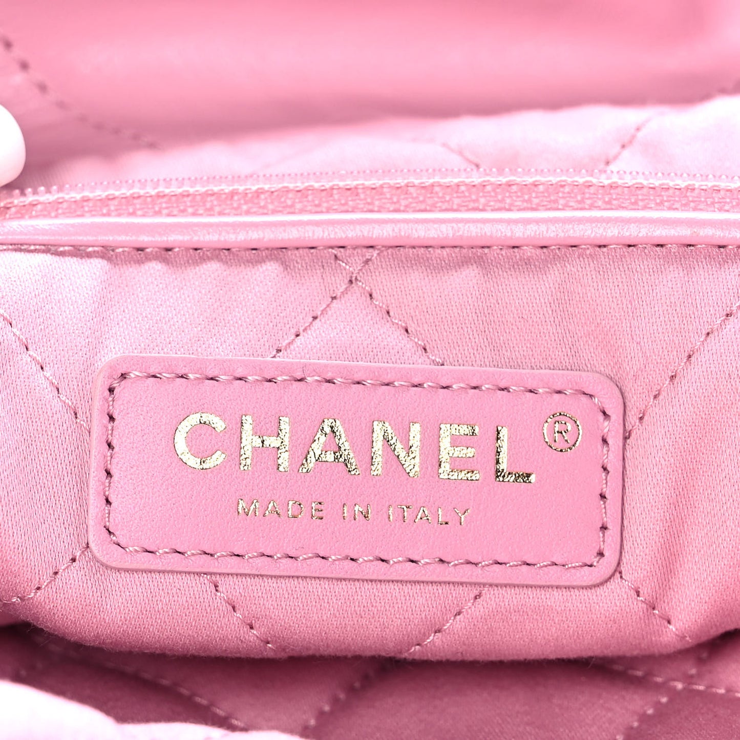 Shiny Calfskin Quilted Small Chanel 22 Pink