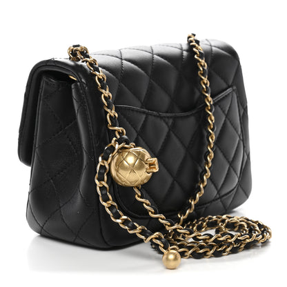 Chanel Lambskin Quilted Mini Pearl Crush Flap Black 3 of 10