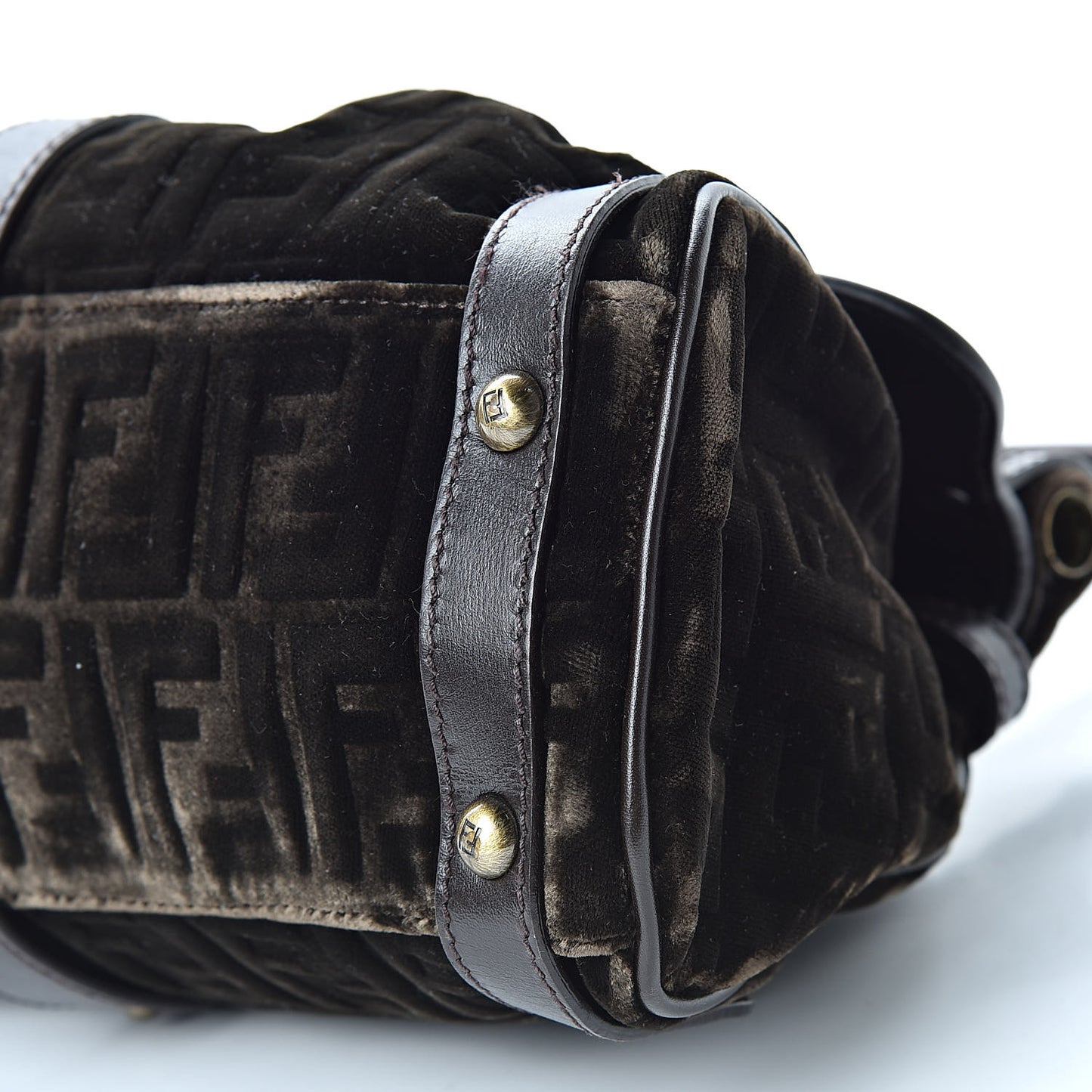 Calfskin Velvet FF Magic Bag Tobacco