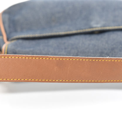 Christian Dior Denim Calfskin Saddle Bag Blue 11 of 13