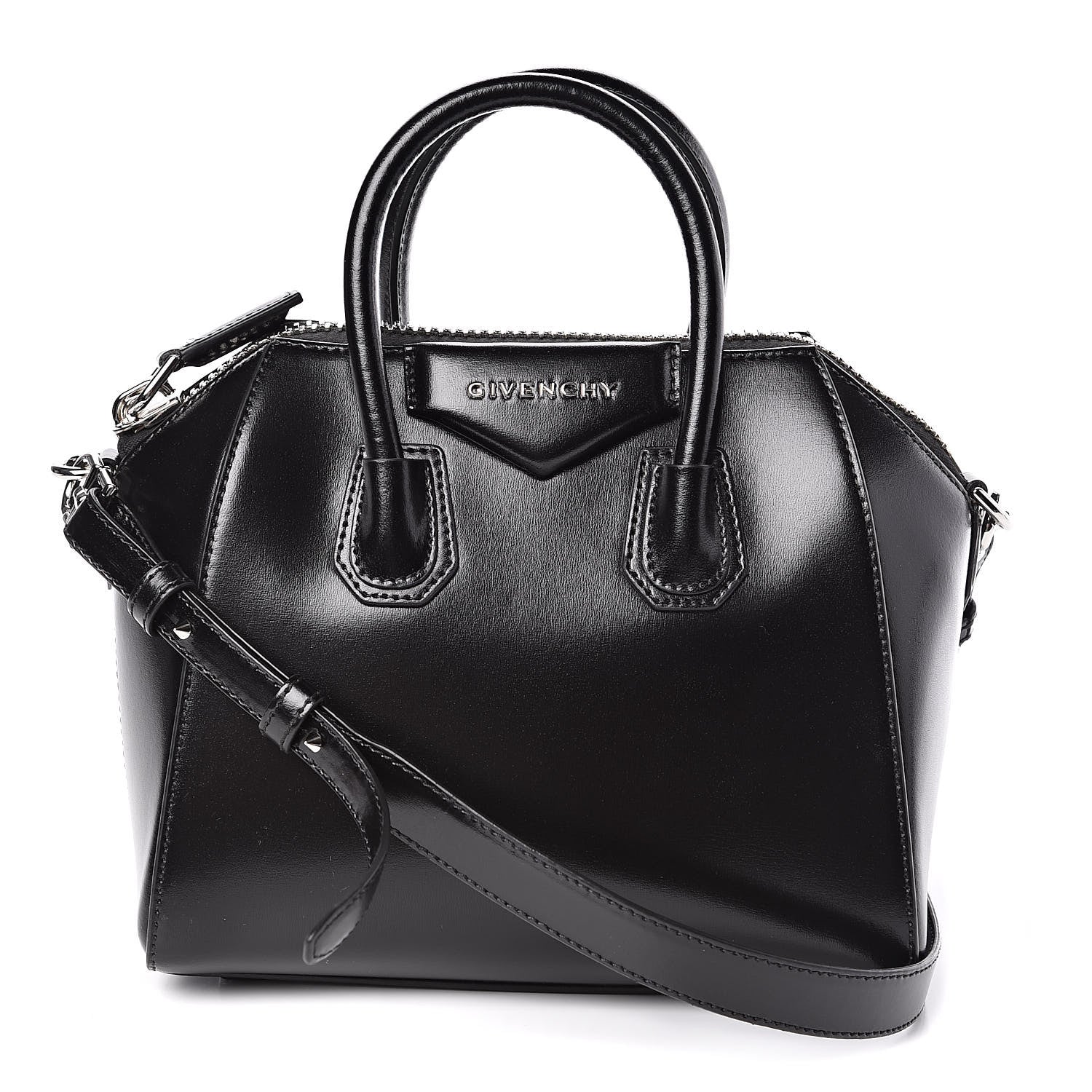 Givenchy Shiny Lord Calfskin Mini Antigona Black 1 of 10