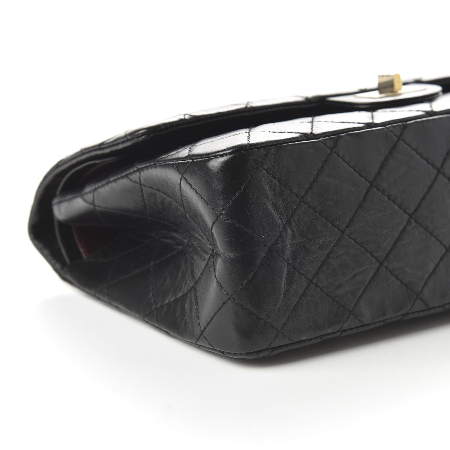 Aged Calfskin Quilted 2.55 Reissue 226 Flap Black