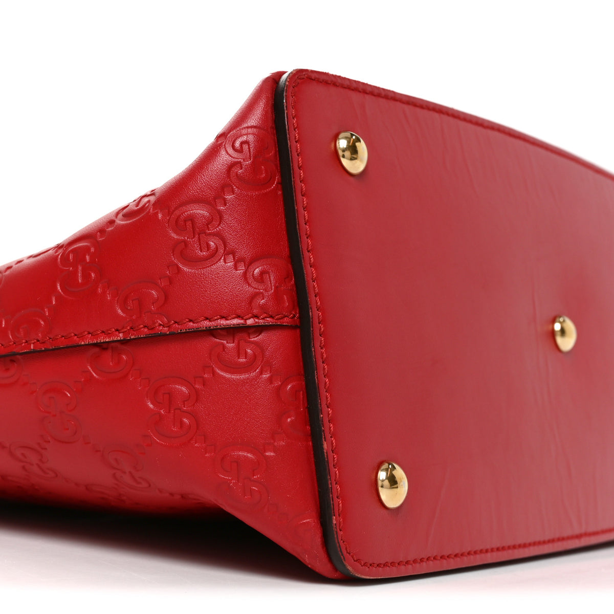 Gucci Guccissima Linea A Foldover Tote Red 7 of 8
