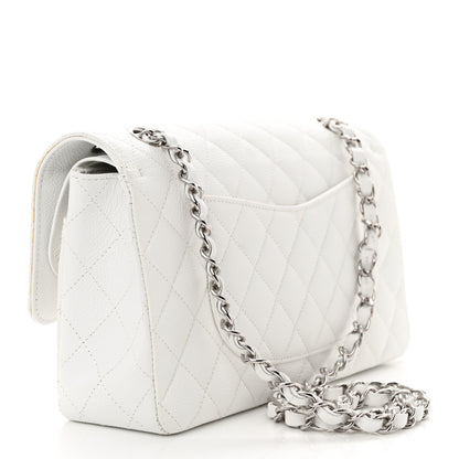 Chanel Caviar Quilted Medium Double Flap White 3 of 15