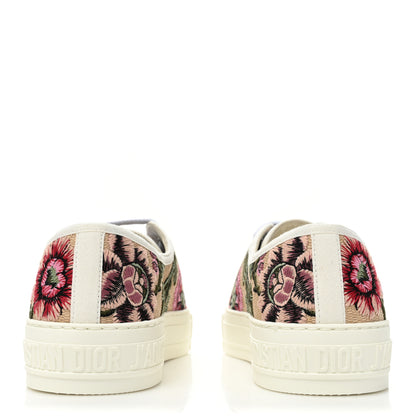 Christian Dior Canvas Rosa Mutabilis Embroidered Womens Walk'N'Dior Low Top Sneakers 38 Multicolor 4 of 9