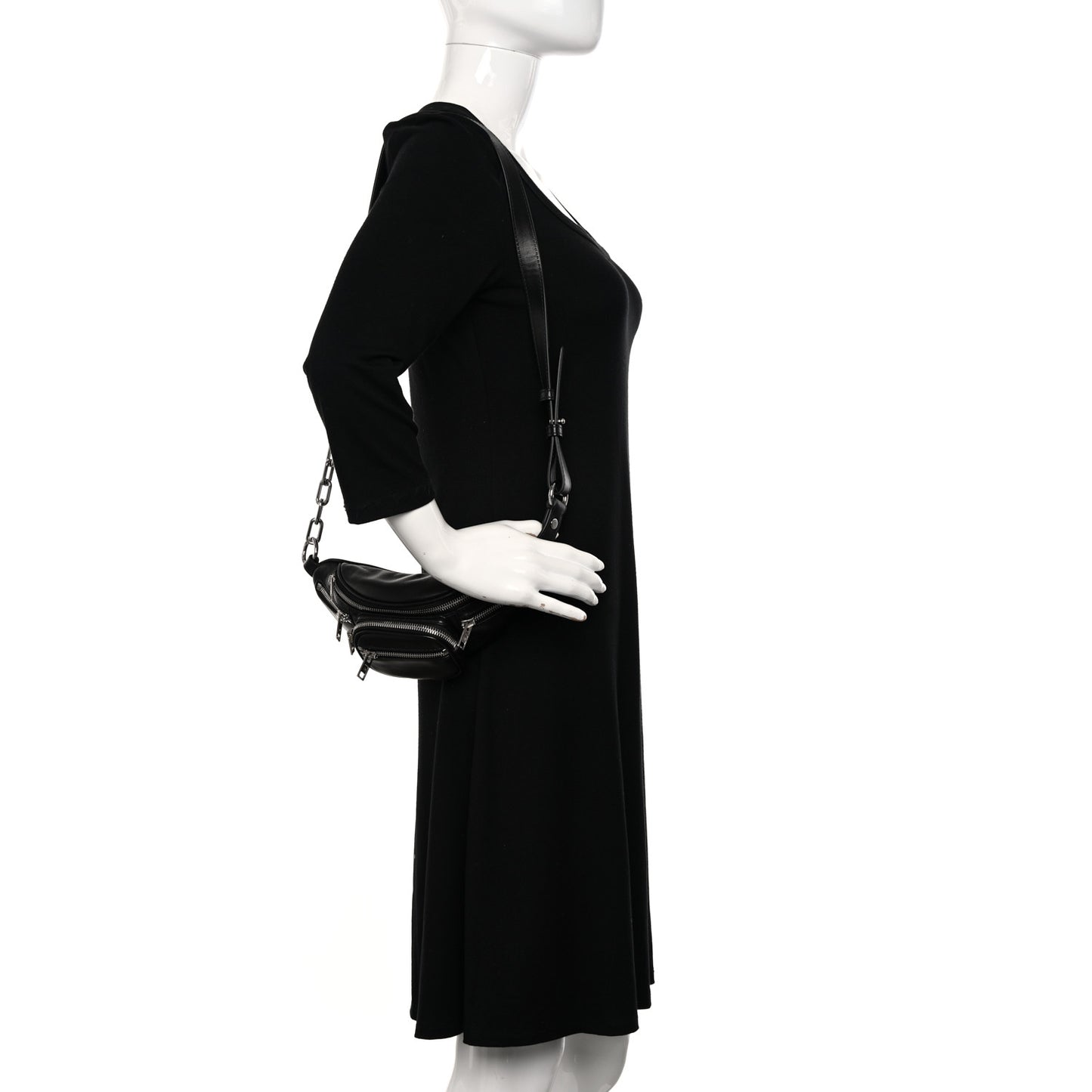 Lambskin Mini Attica Belt Bag Black