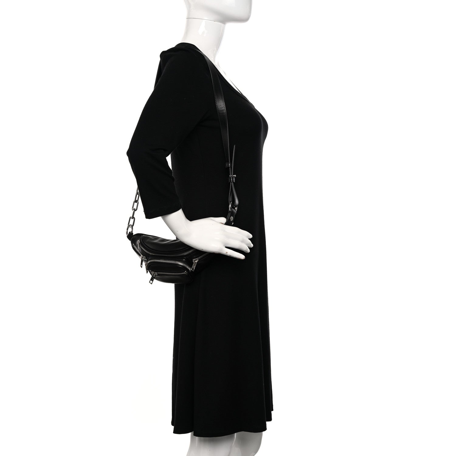 Alexander Wang Lambskin Mini Attica Belt Bag Black 2 of 11