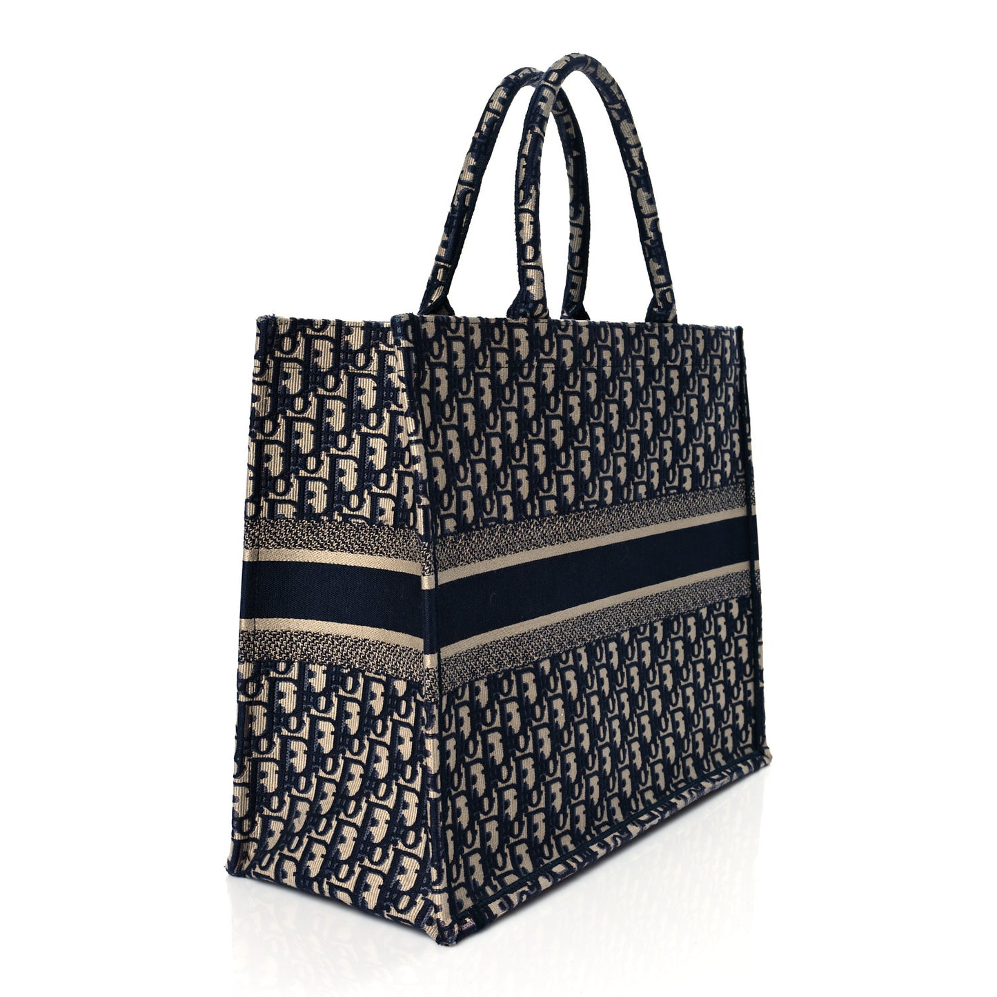 Oblique Book Tote Blue Multicolor