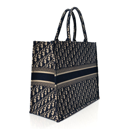 Christian Dior Oblique Book Tote Blue Multicolor 3 of 10