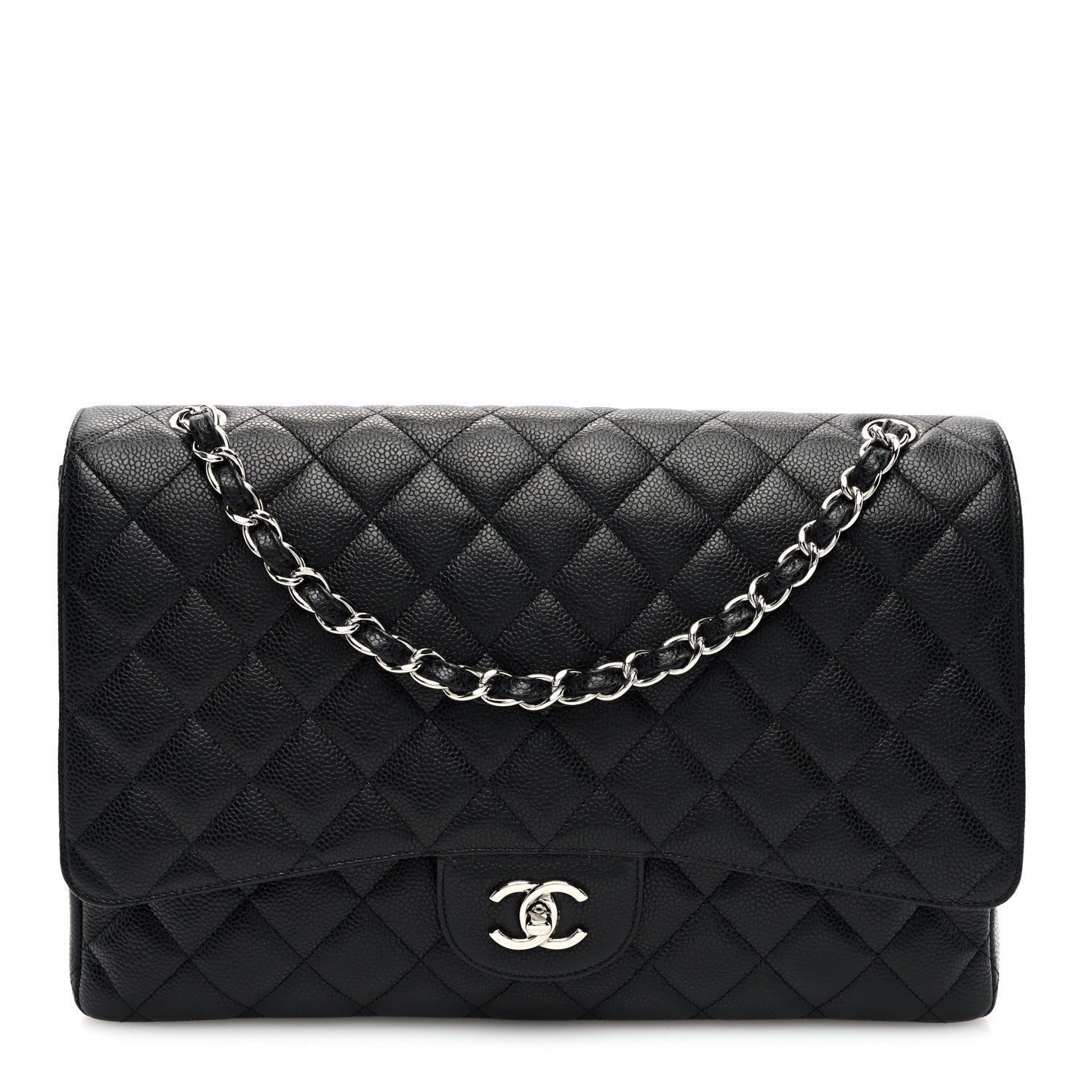 Chanel Caviar Quilted Maxi Single Flap Black 1 of 10