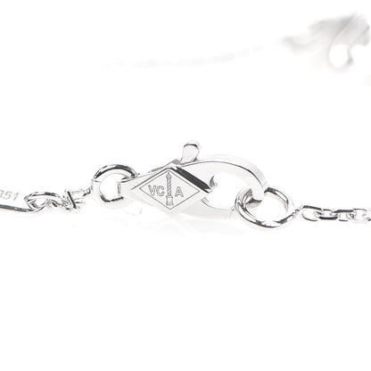 Van Cleef & Arpels 18K White Gold Diamond Mini Frivole Pave Bracelet 4 of 8