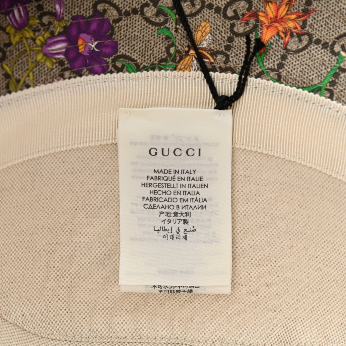 GG Supreme Monogram Flora Fedora Hat M Red