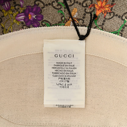 Gucci GG Supreme Monogram Flora Fedora Hat M Red 9 of 10