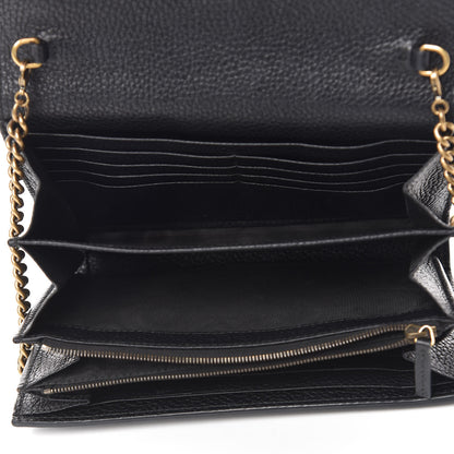 Gucci Calfskin GG Marmont Chain Wallet Black 5 of 16