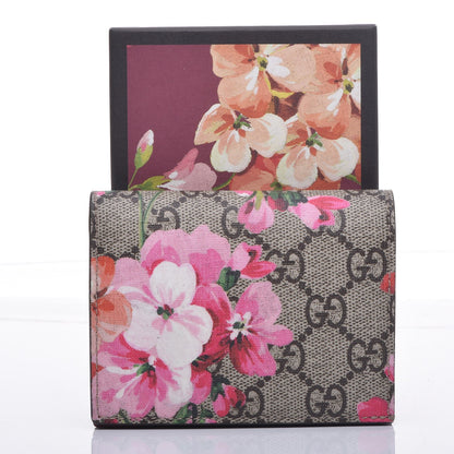 Gucci GG Supreme Monogram Blooms Card Case Beige Multicolor Dry Rose 8 of 8