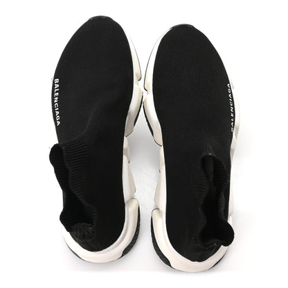 Balenciaga Neoprene Knit Womens Speed Sneakers 36 Black White 2 of 9