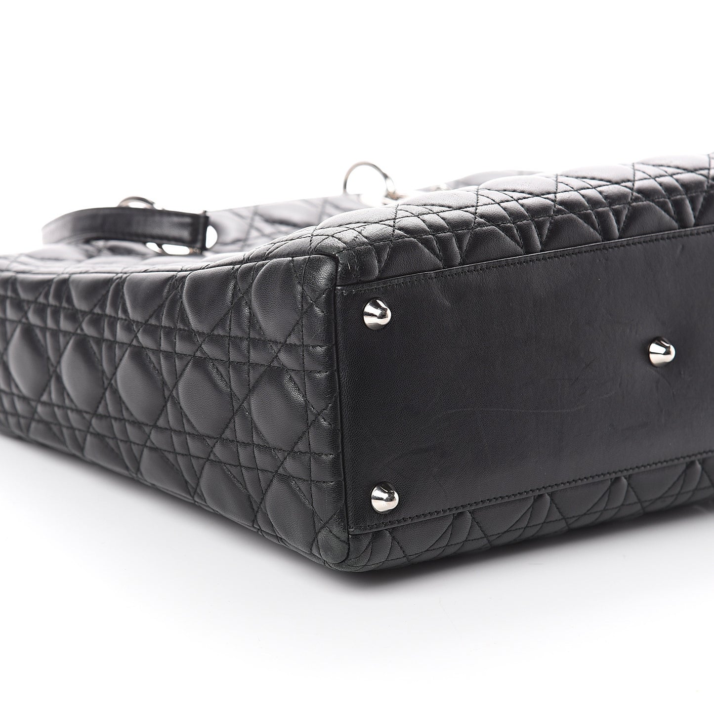 Lambskin Cannage Large Lady Dior Black