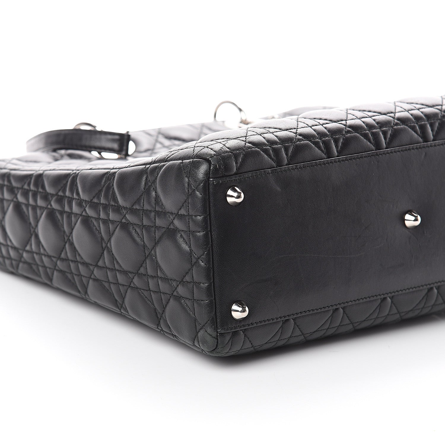 Christian Dior Lambskin Cannage Large Lady Dior Black 6 of 7