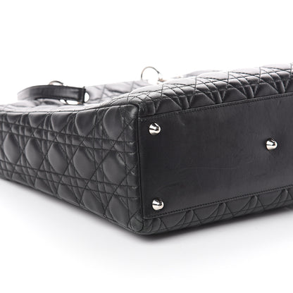 Christian Dior Lambskin Cannage Large Lady Dior Black 6 of 7
