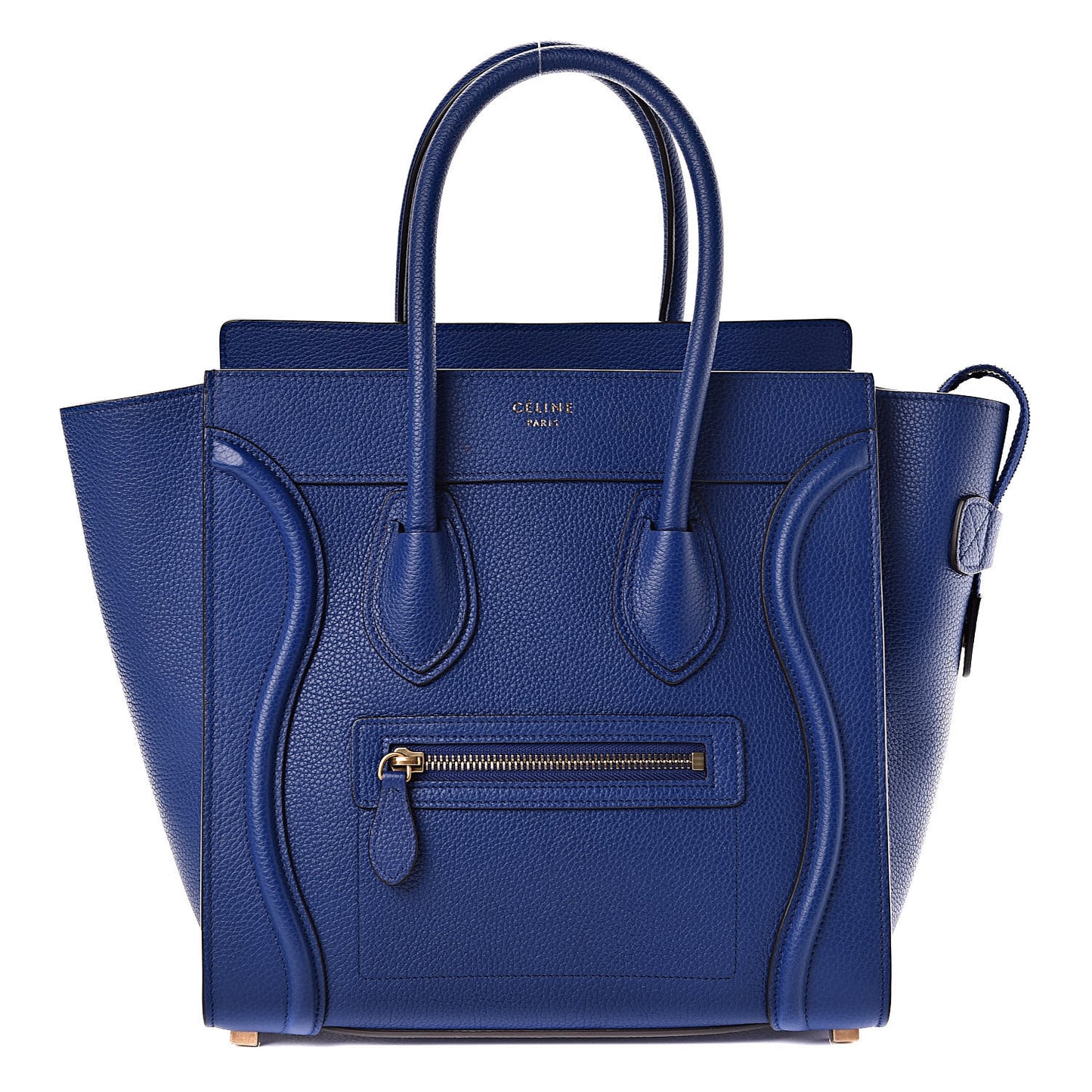 Drummed Calfskin Micro Luggage Indigo