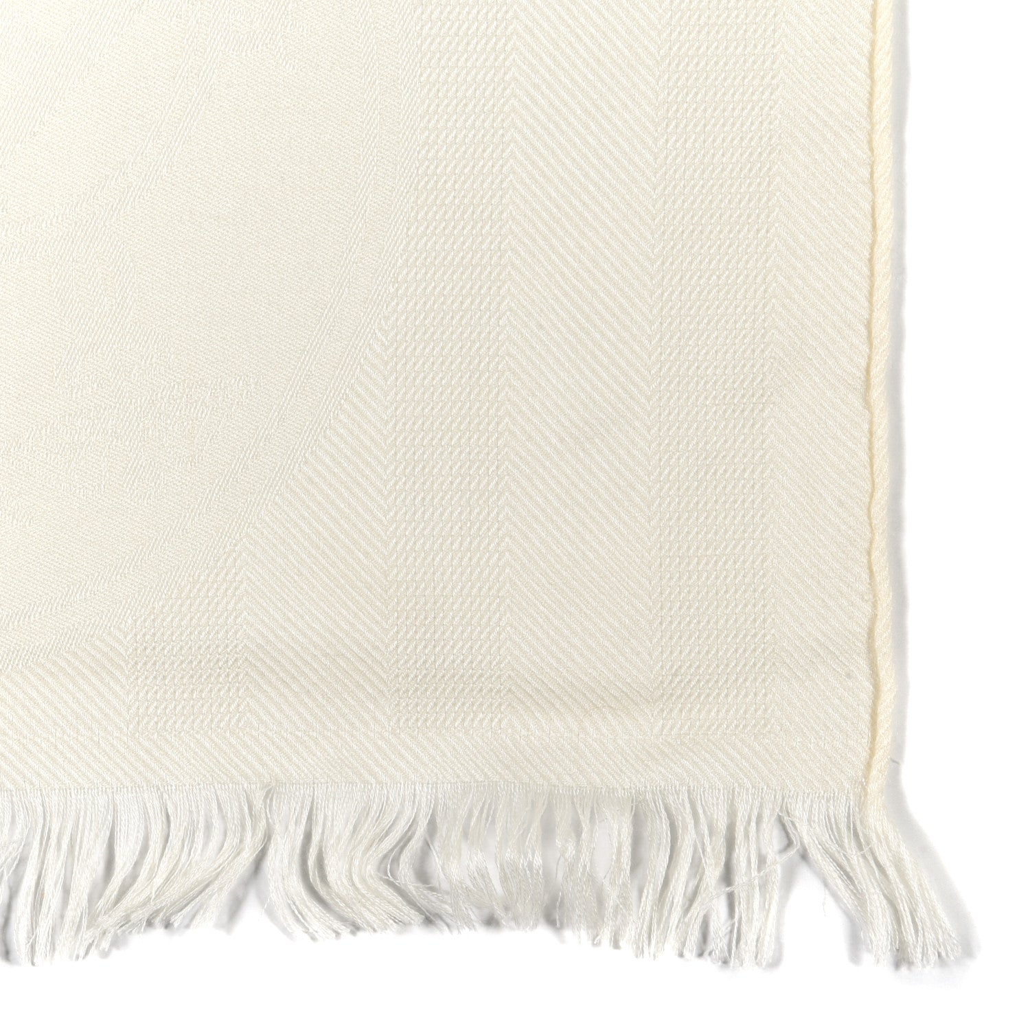 Hermes Cashmere Silk New Libris Stole Ivory 3 of 4