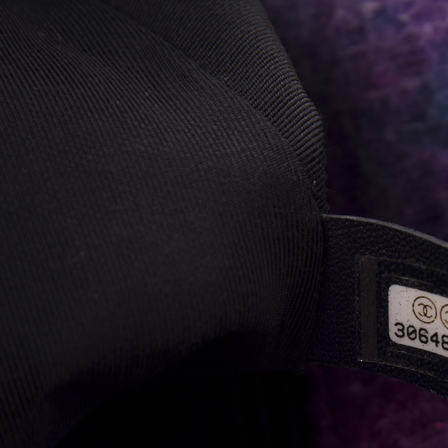 Chanel Wool Tweed Quilted Large 19 Flap Purple Black Blue 9 of 11