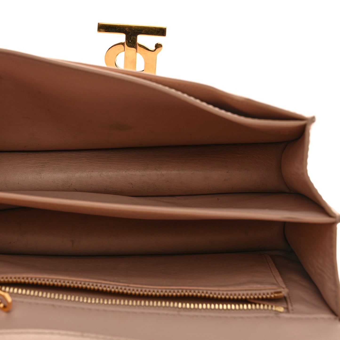 Calfskin Small TB Bag Rose Beige