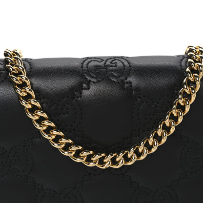 Gucci Calfskin GG Matelasse Chain Wallet Black 7 of 9