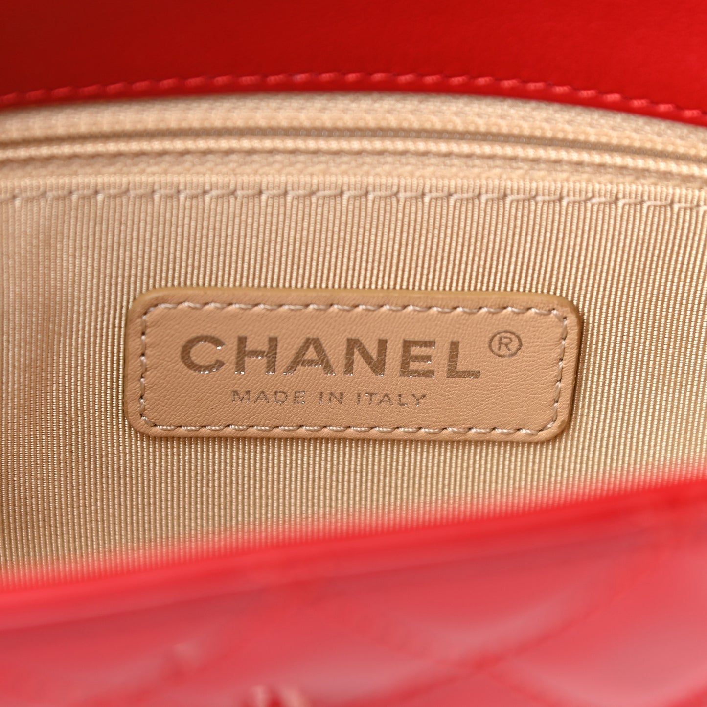 Patent Quilted Small Coco Boy Flap Red