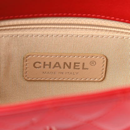 Chanel Patent Quilted Small Coco Boy Flap Red 7 of 10