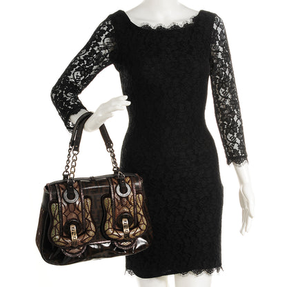 Fendi Python Zucca Spalmati B Bag Tobacco 2 of 9
