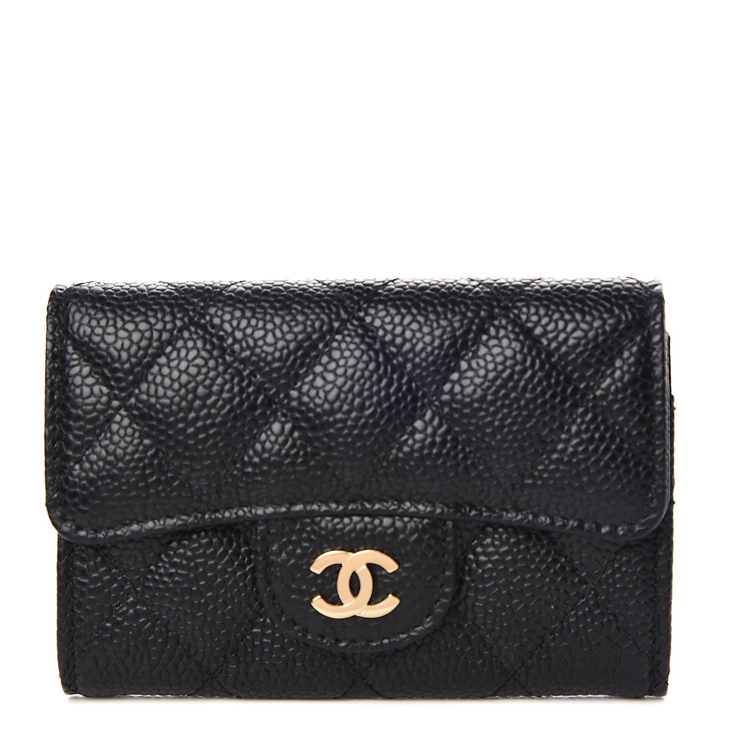 Chanel Caviar Quilted Flap Card Holder Black 1 of 9